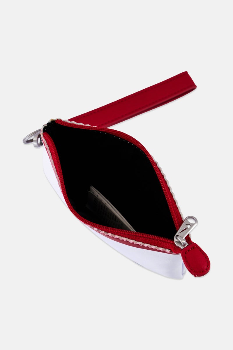 Nike Women Brand Logo Wristlet Wallet, White - Image 3